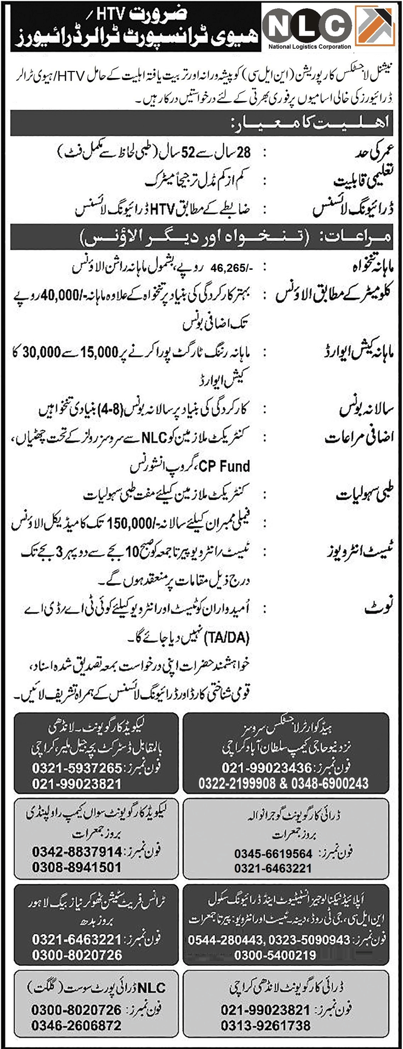 NLC Jobs 2024 - National Logistics Cell Jobs