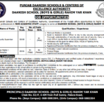 Punjab Daanish School Rahim Yar Khan(Boys & Girls) Jobs 2024